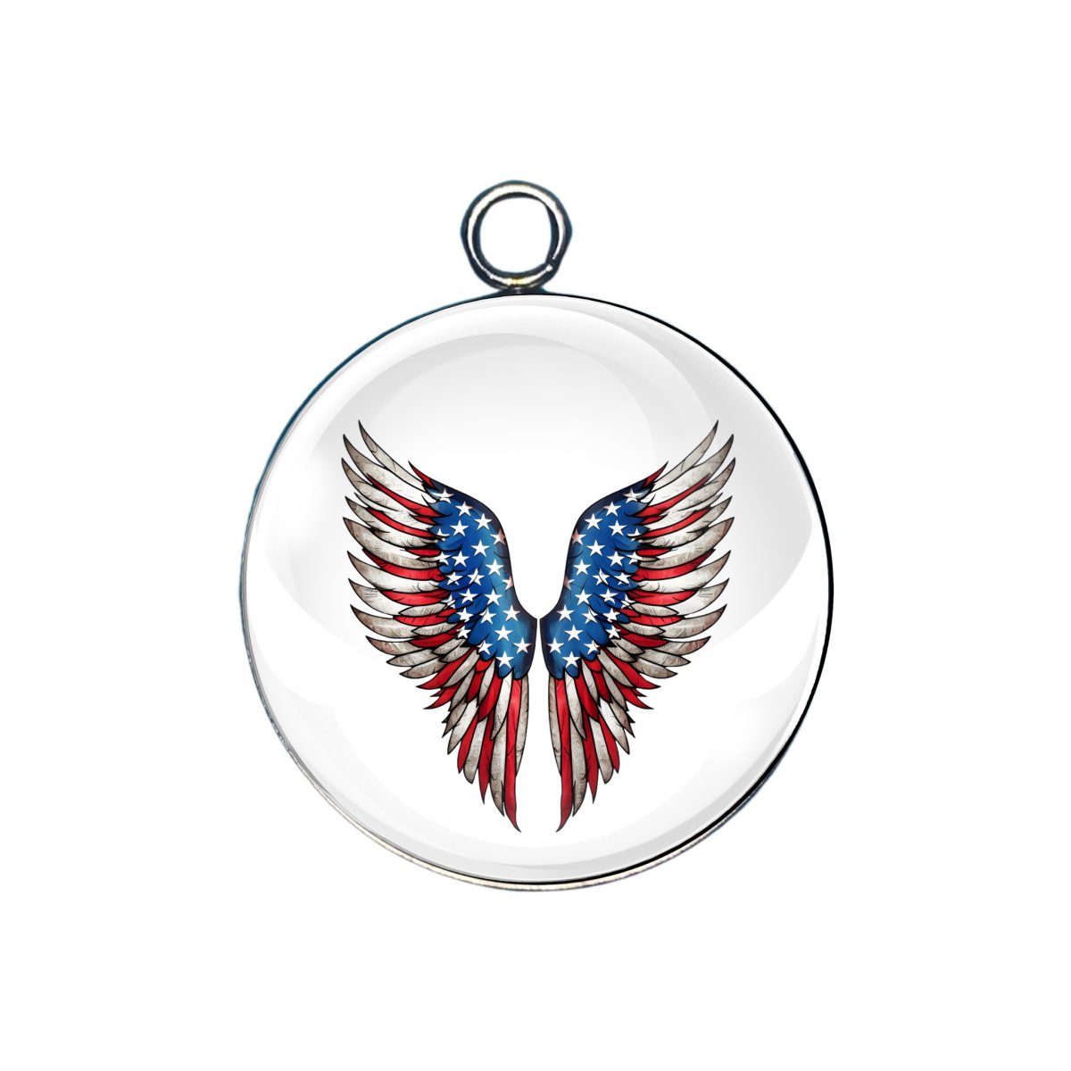  Patriotic 4th of July glass Cabochon charm