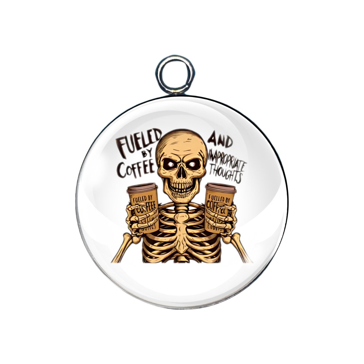 Funny Coffee Charms, Skeleton Espresso charms