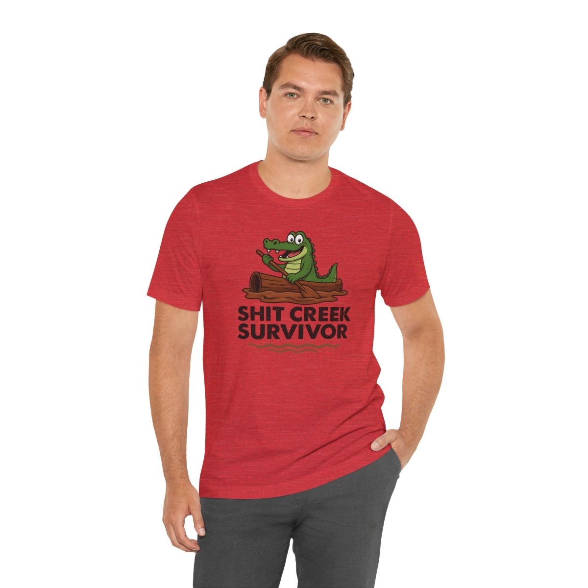 Funny Sh** Creek Survivor T-Shirt, Humorous Tee for Men and Women, Hilarious