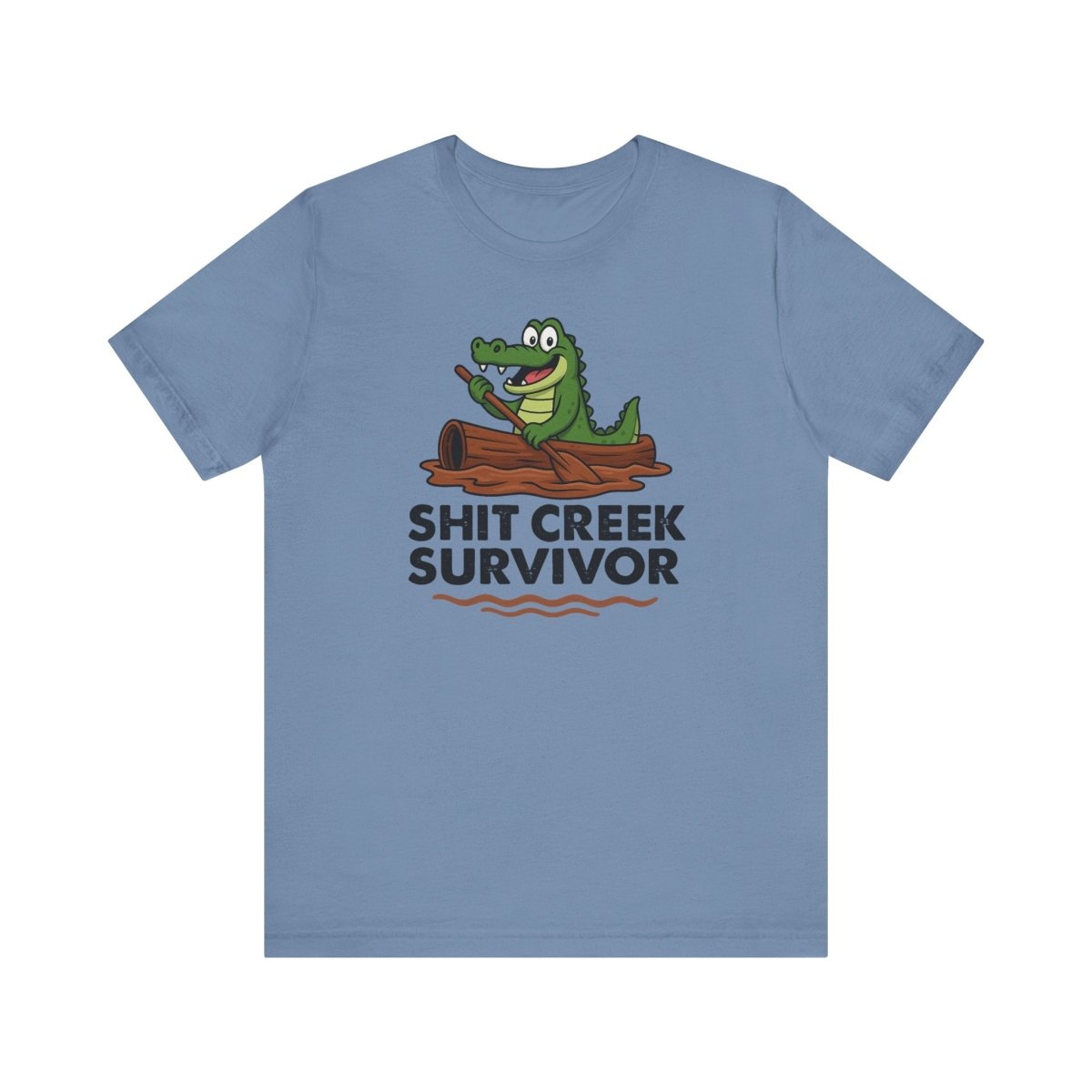 Funny Sh** Creek Survivor T-Shirt, Humorous Tee for Men and Women, Hilarious