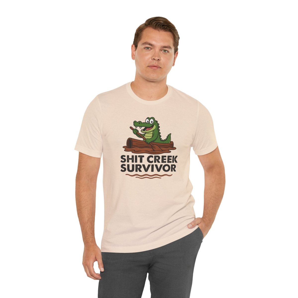 Funny Sh** Creek Survivor T-Shirt, Humorous Tee for Men and Women, Hilarious