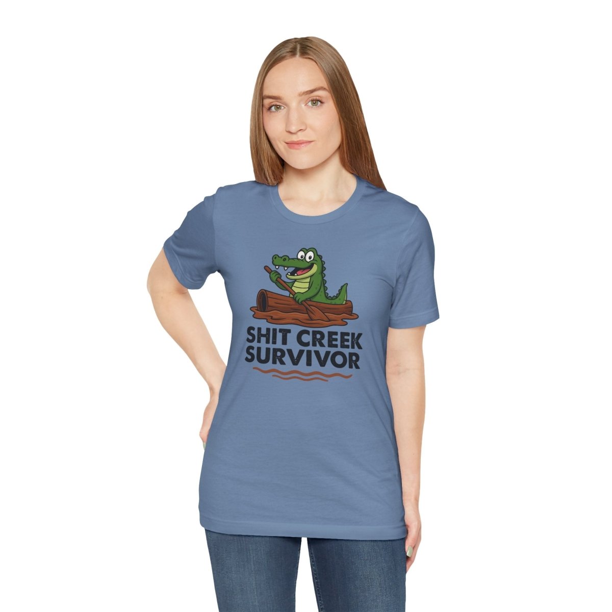 Funny Sh** Creek Survivor T-Shirt, Humorous Tee for Men and Women, Hilarious