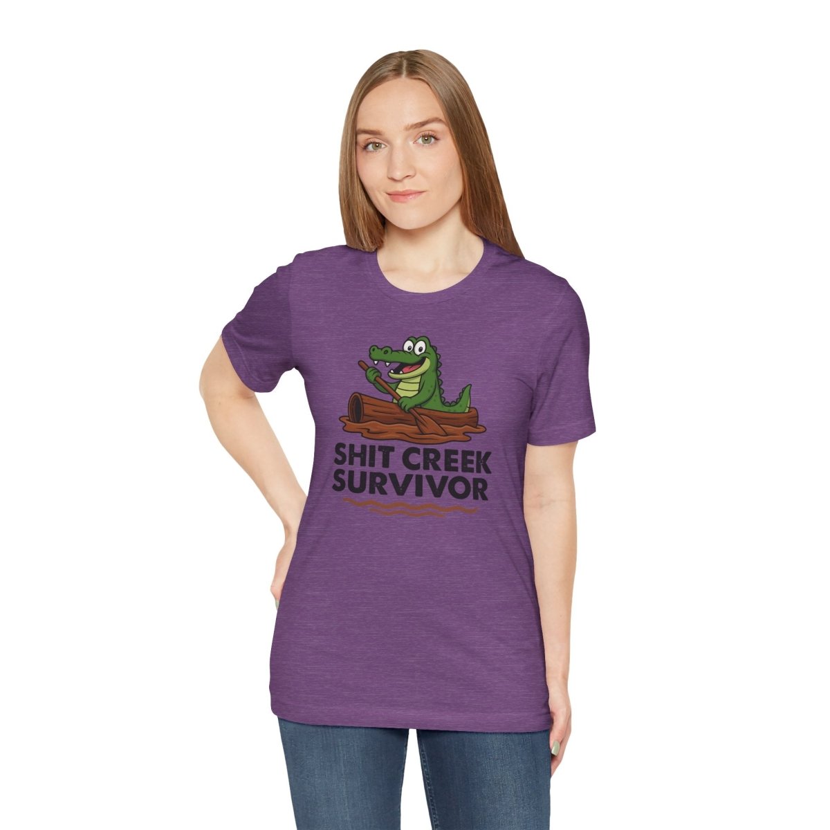 Funny Sh** Creek Survivor T-Shirt, Humorous Tee for Men and Women, Hilarious