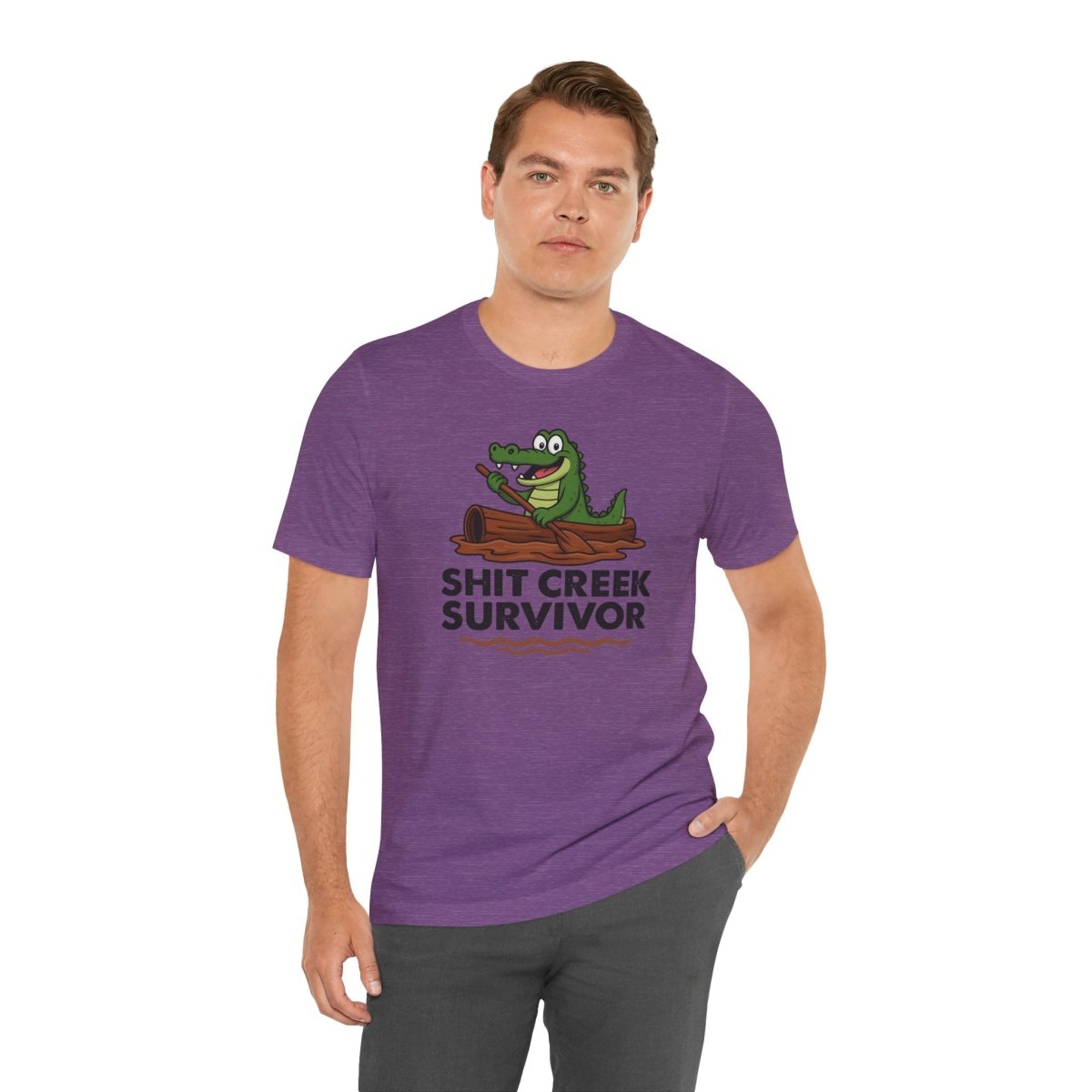 Funny Sh** Creek Survivor T-Shirt, Humorous Tee for Men and Women, Hilarious