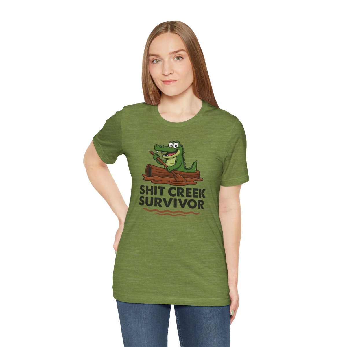 Funny Sh** Creek Survivor T-Shirt, Humorous Tee for Men and Women, Hilarious