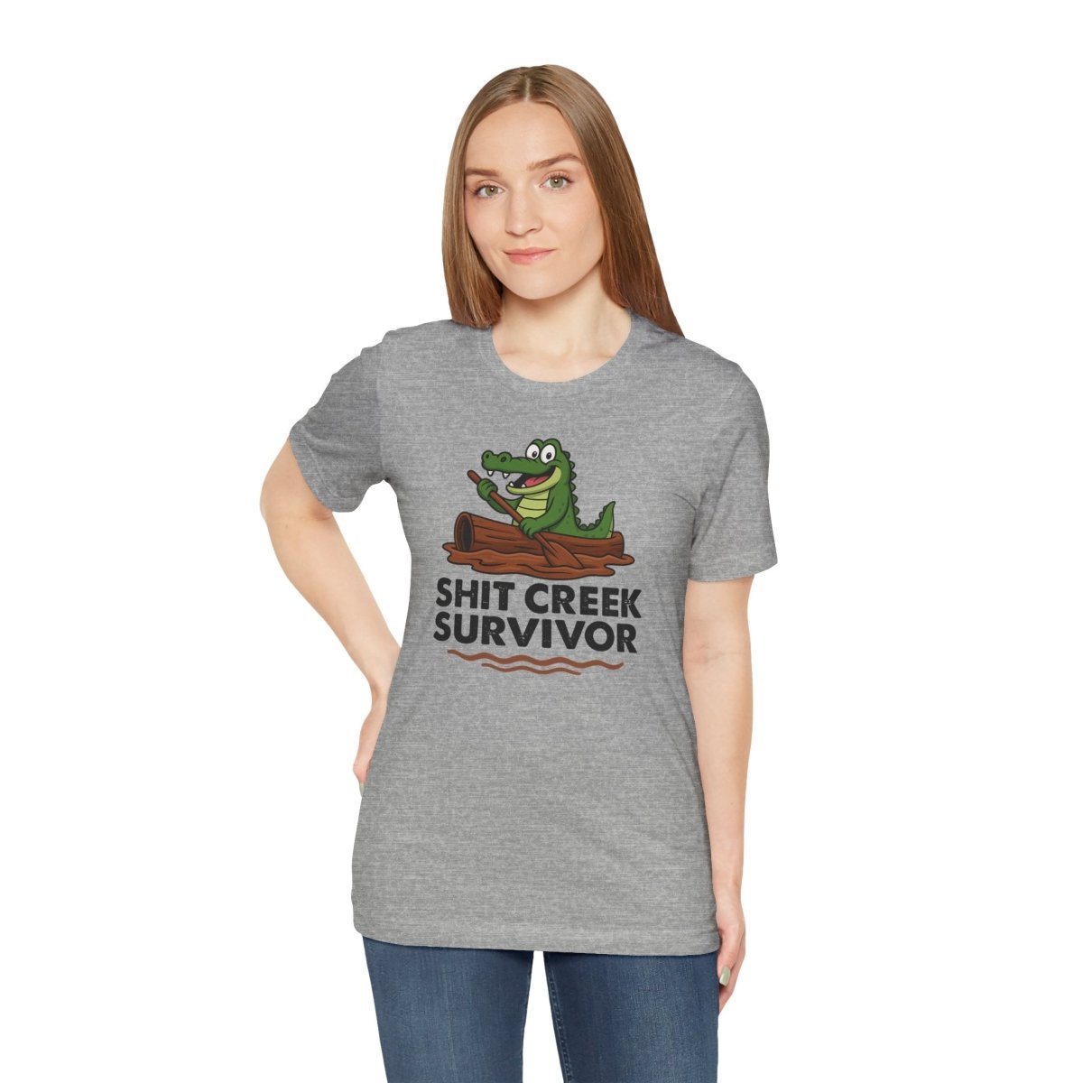 Funny Sh** Creek Survivor T-Shirt, Humorous Tee for Men and Women, Hilarious