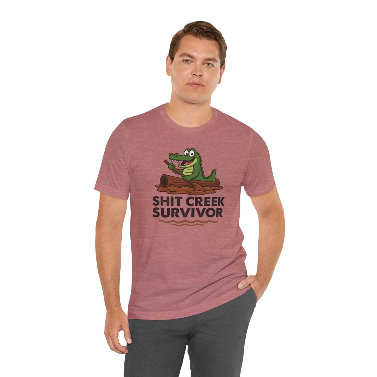 Funny Sh** Creek Survivor T-Shirt, Humorous Tee for Men and Women, Hilarious