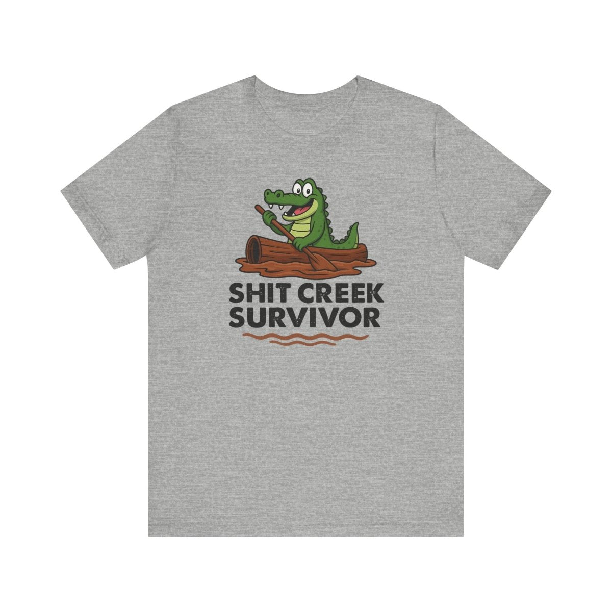 Funny Sh** Creek Survivor T-Shirt, Humorous Tee for Men and Women, Hilarious