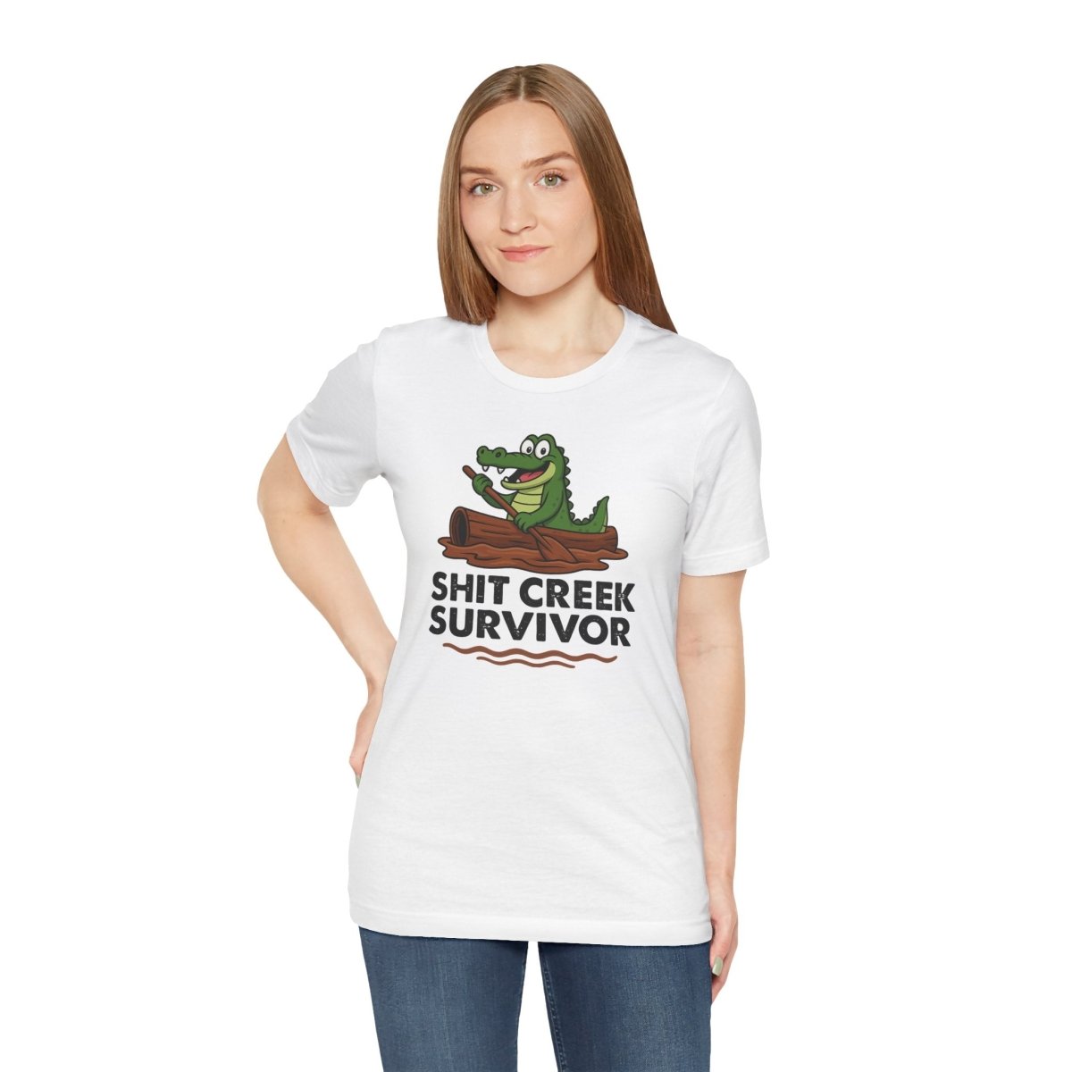 Funny Sh** Creek Survivor T-Shirt, Humorous Tee for Men and Women, Hilarious