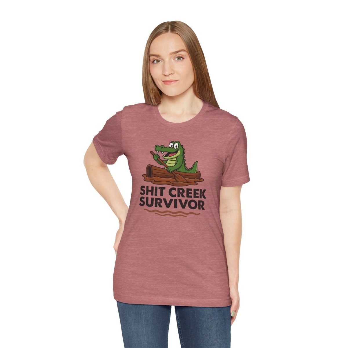 Funny Sh** Creek Survivor T-Shirt, Humorous Tee for Men and Women, Hilarious