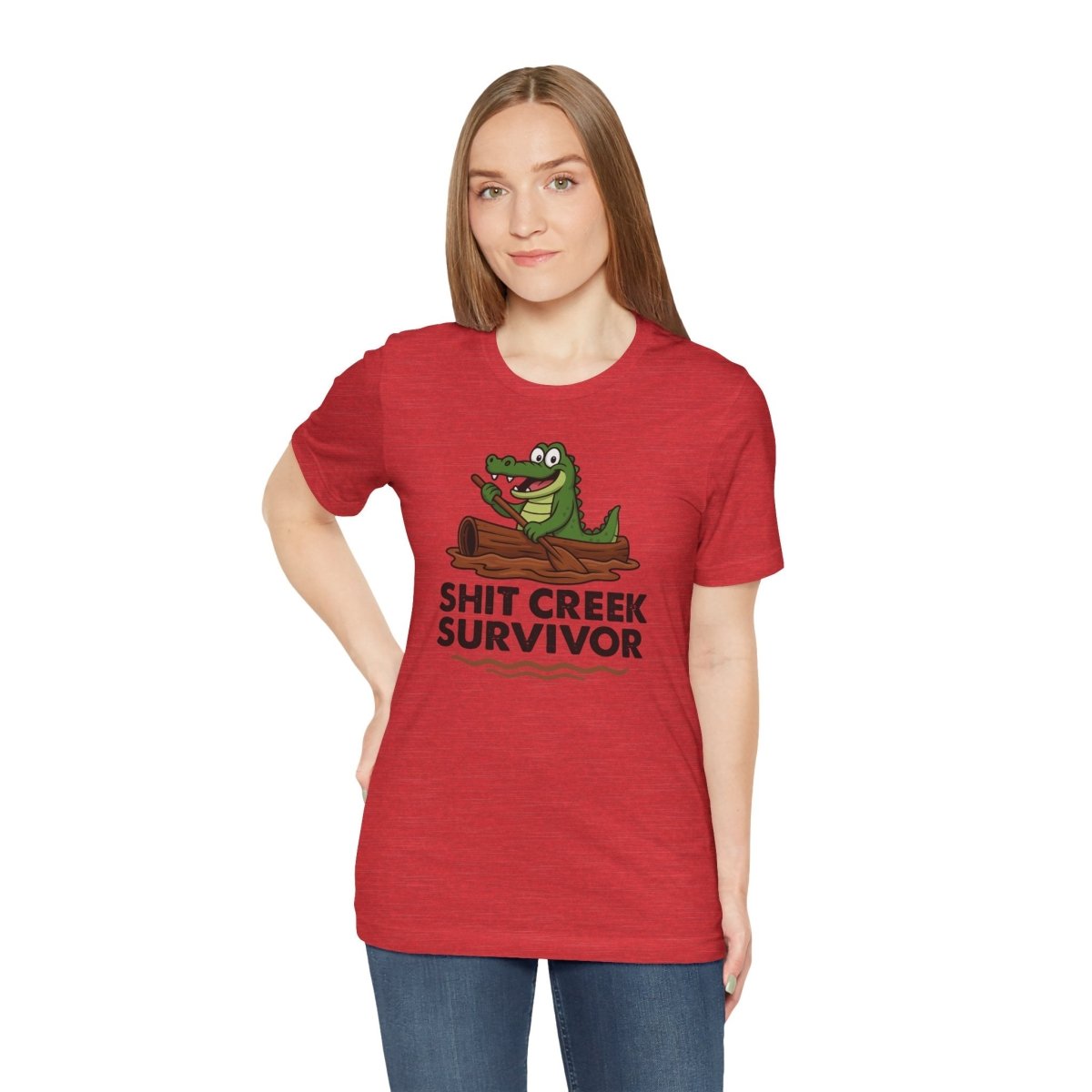 Funny Sh** Creek Survivor T-Shirt, Humorous Tee for Men and Women, Hilarious