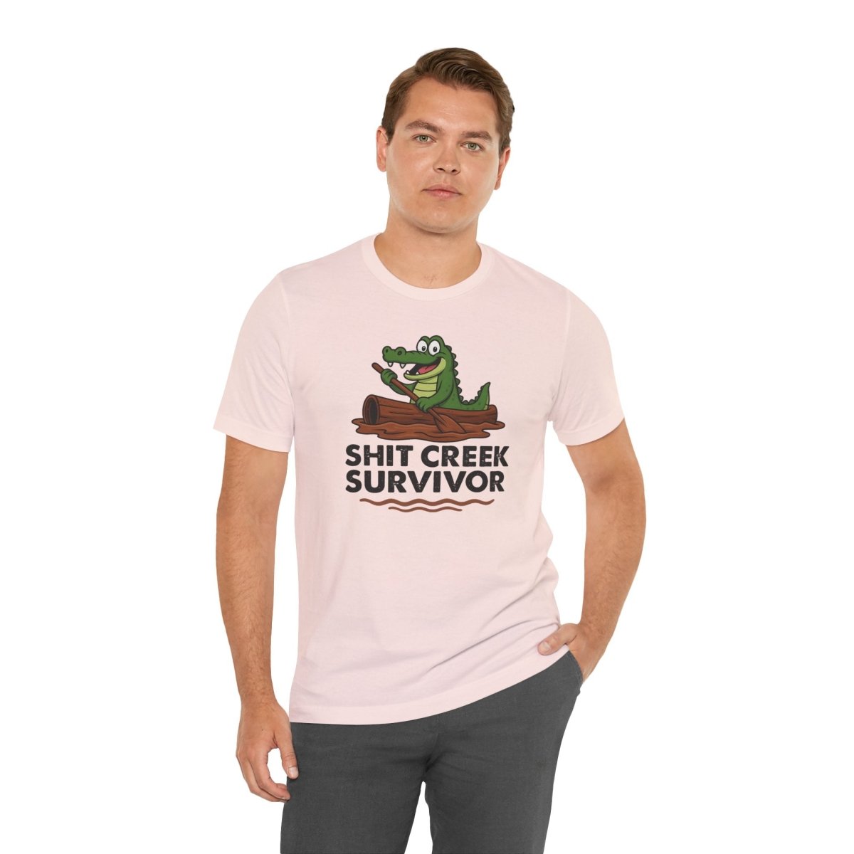 Funny Sh** Creek Survivor T-Shirt, Humorous Tee for Men and Women, Hilarious