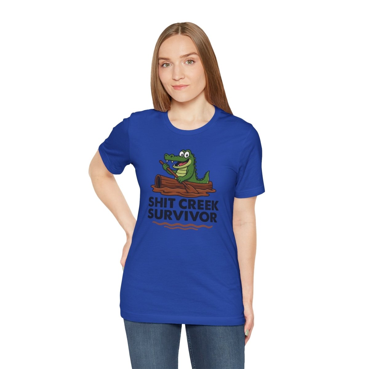 Funny Sh** Creek Survivor T-Shirt, Humorous Tee for Men and Women, Hilarious