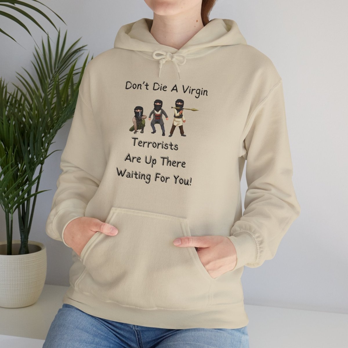 Funny Unisex Hoodie Don't Die a Virgin Sweatshirt