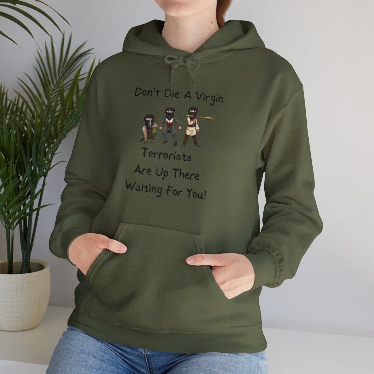 Funny Unisex Hoodie Don't Die a Virgin Sweatshirt