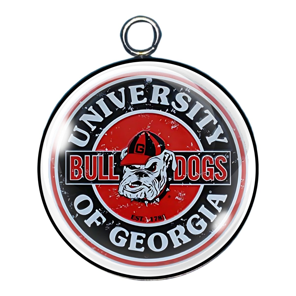 Georgia Bulldogs Glass Cabochon Charms