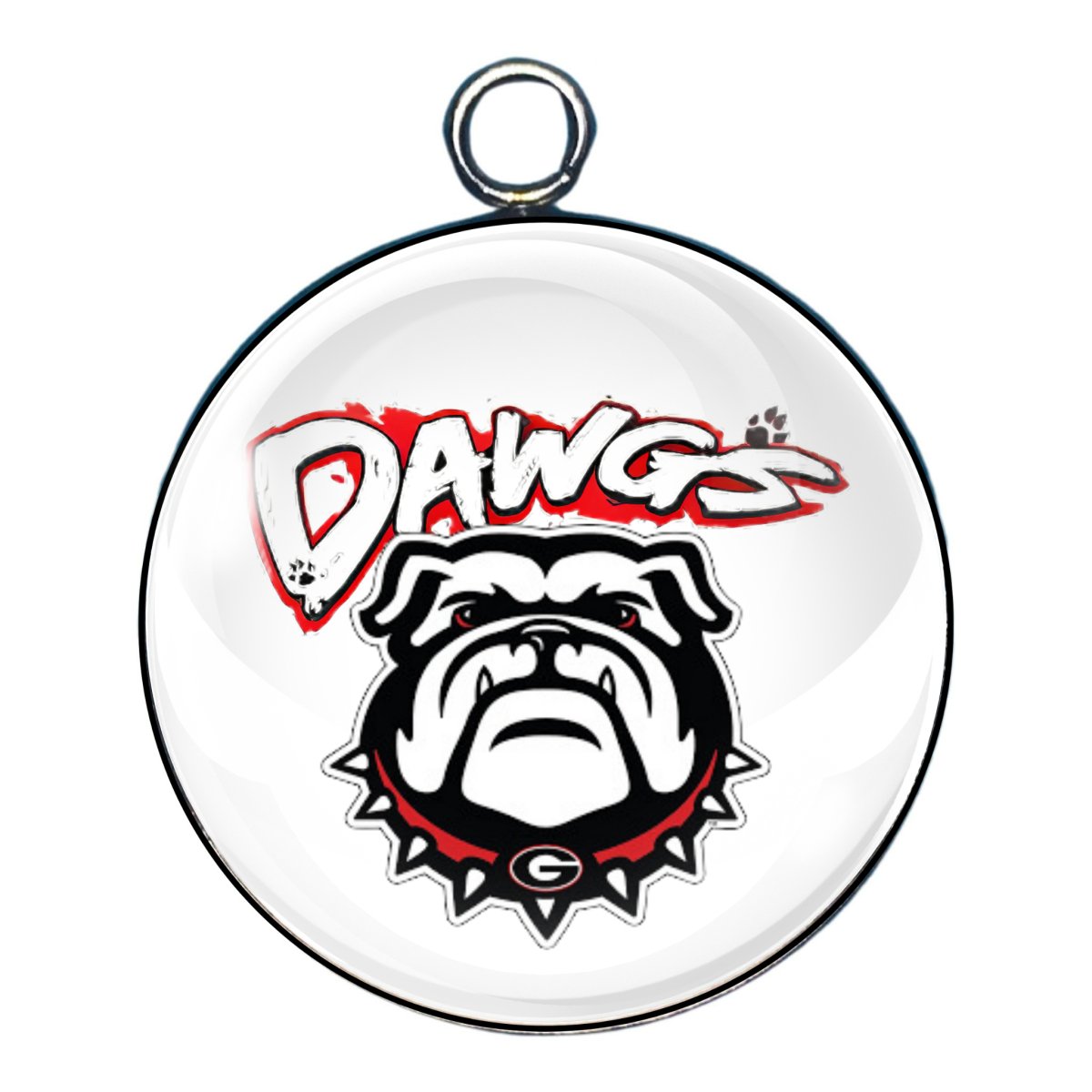 Georgia Bulldogs Glass Cabochon Charms