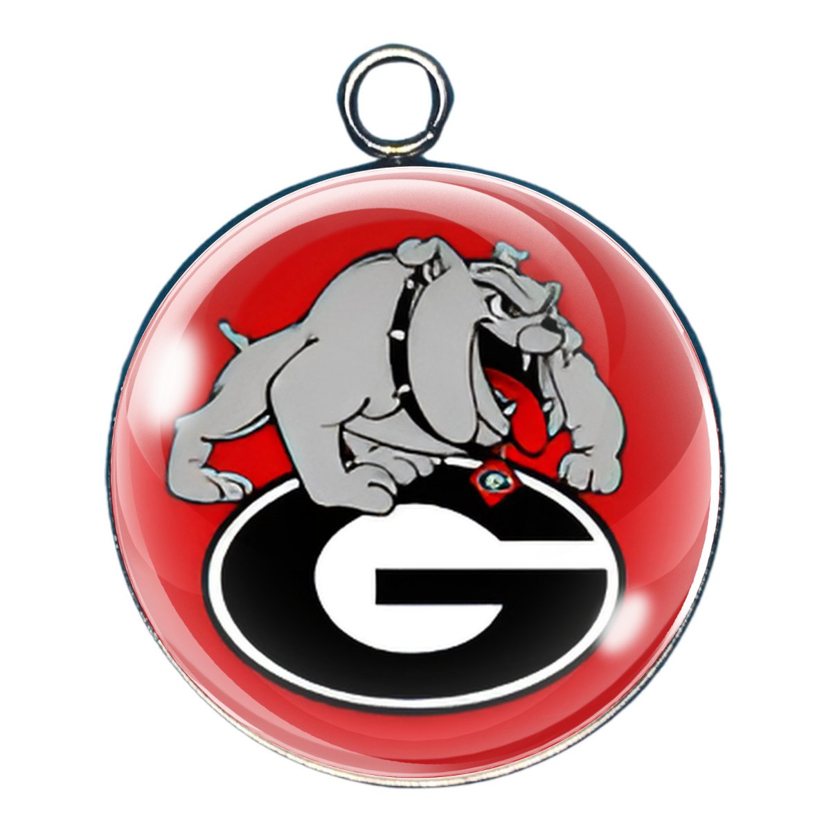 Georgia Bulldogs Glass Cabochon Charms