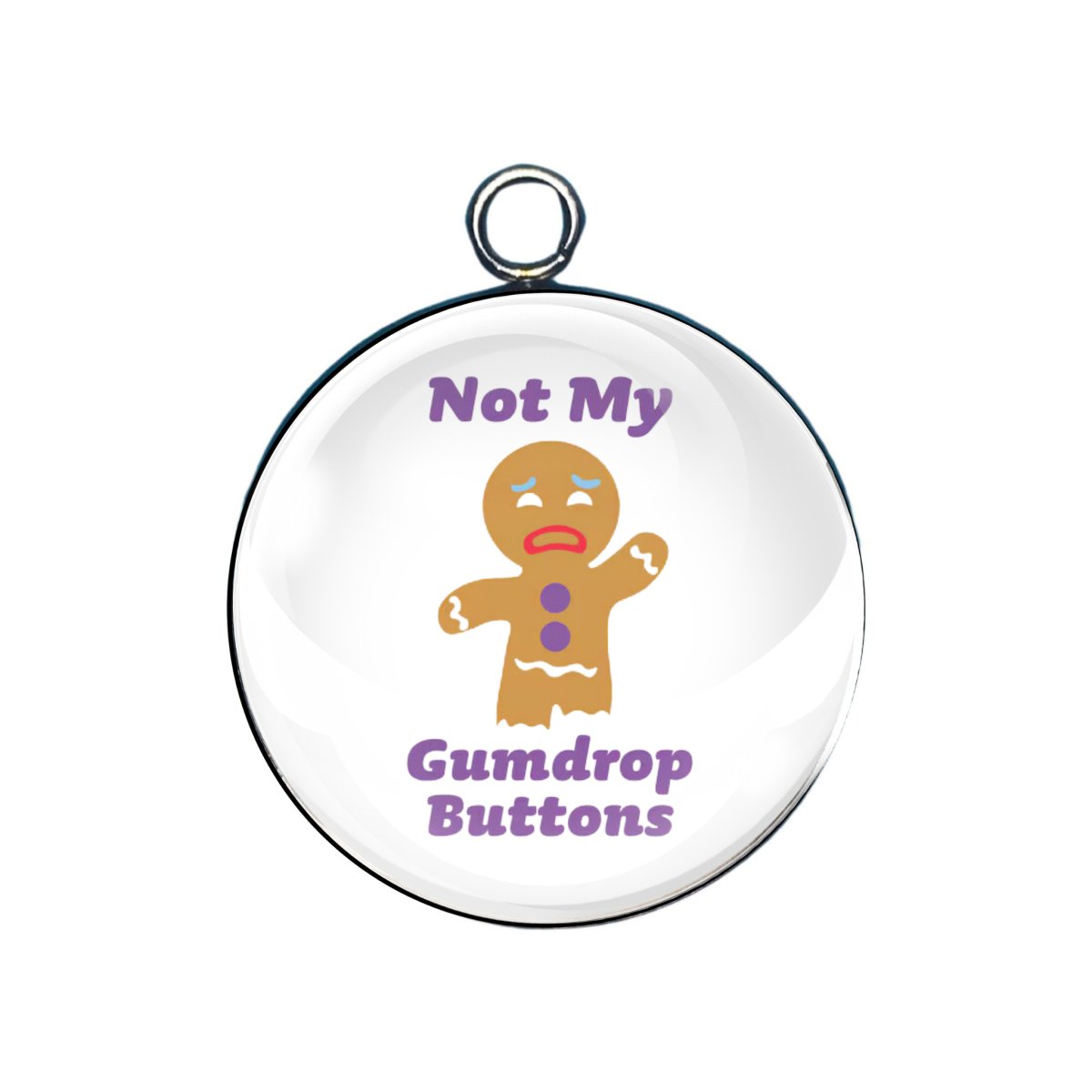 gingerbread man glass cabochon charm