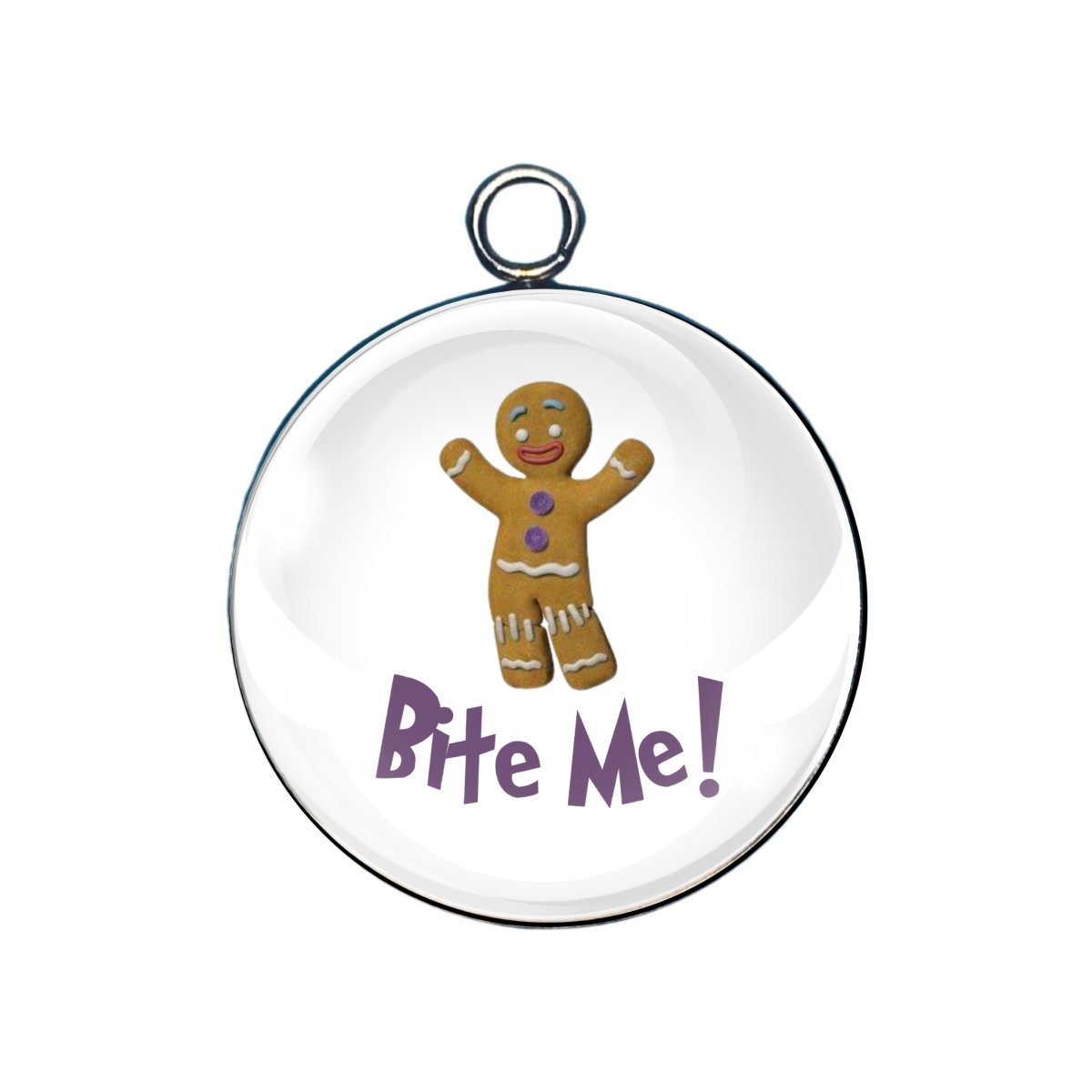 Gingerbread Man Glass Cabochon Charms