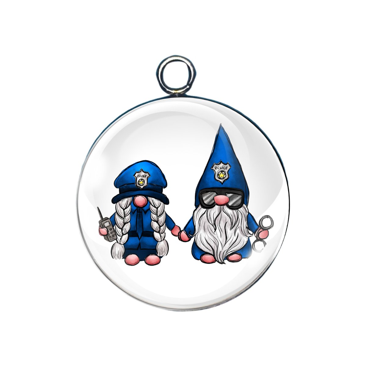 couples gnomes glass cabochon charm