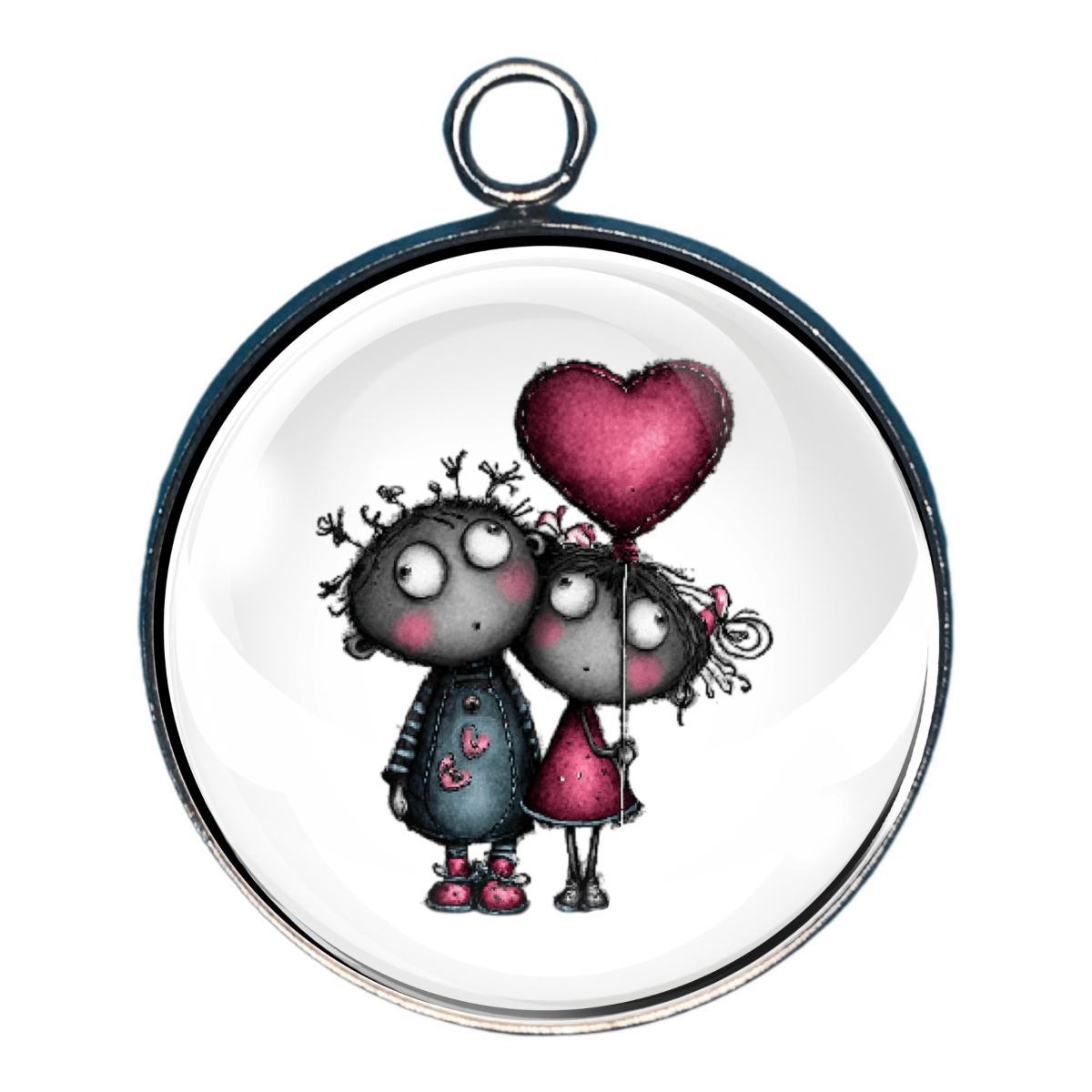 Gnomes & Quirky Valentine Characters Glass Cabochon Charms
