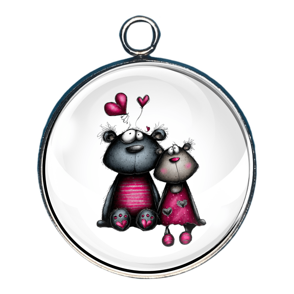 Gnomes & Quirky Valentine Characters Glass Cabochon Charms