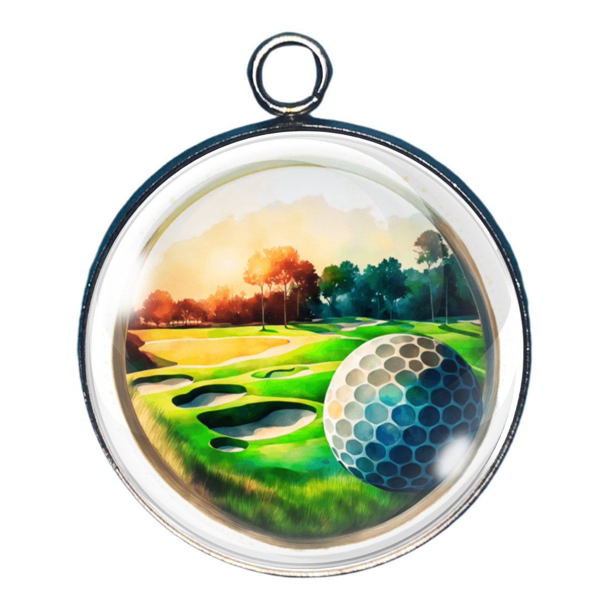 charm featuring a golf course and a golf ball