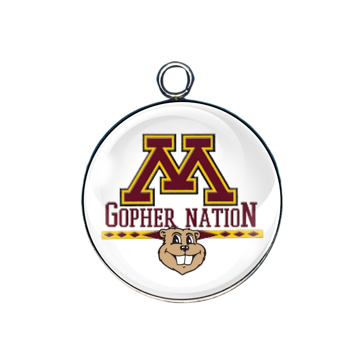 gopher glass cabochon charm