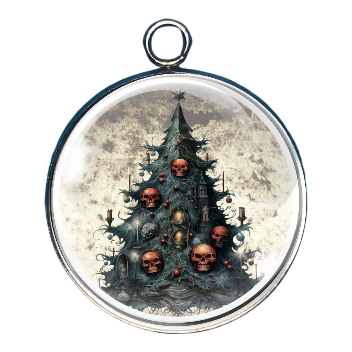 charm of a goth decorated christmas trees