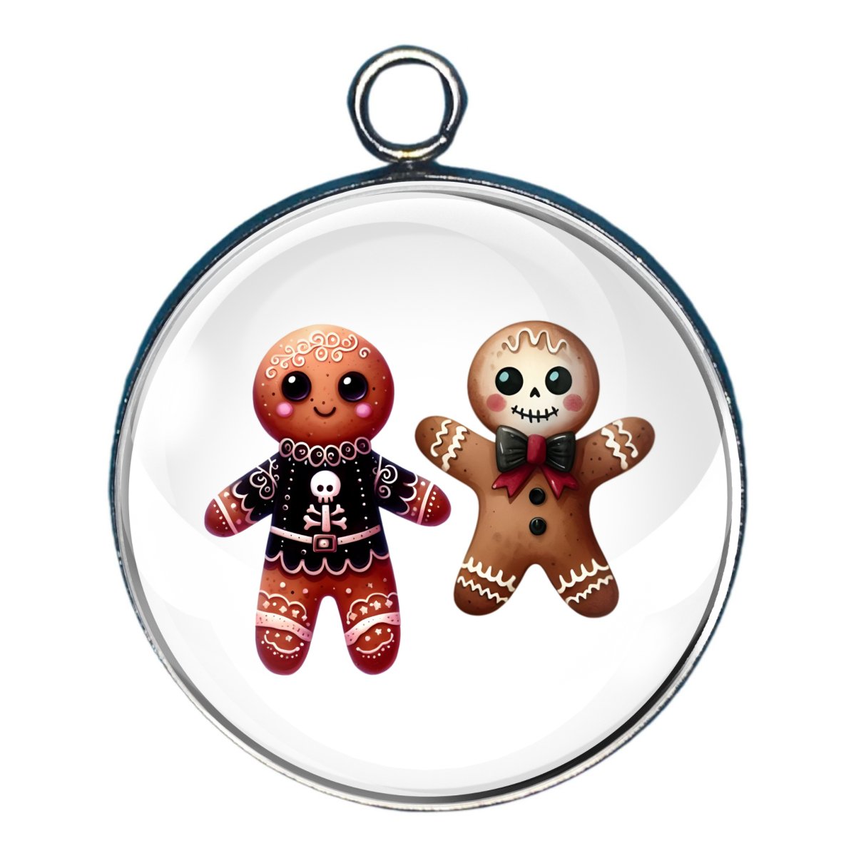 Charm of a couple of Goth inspired gingerbread men