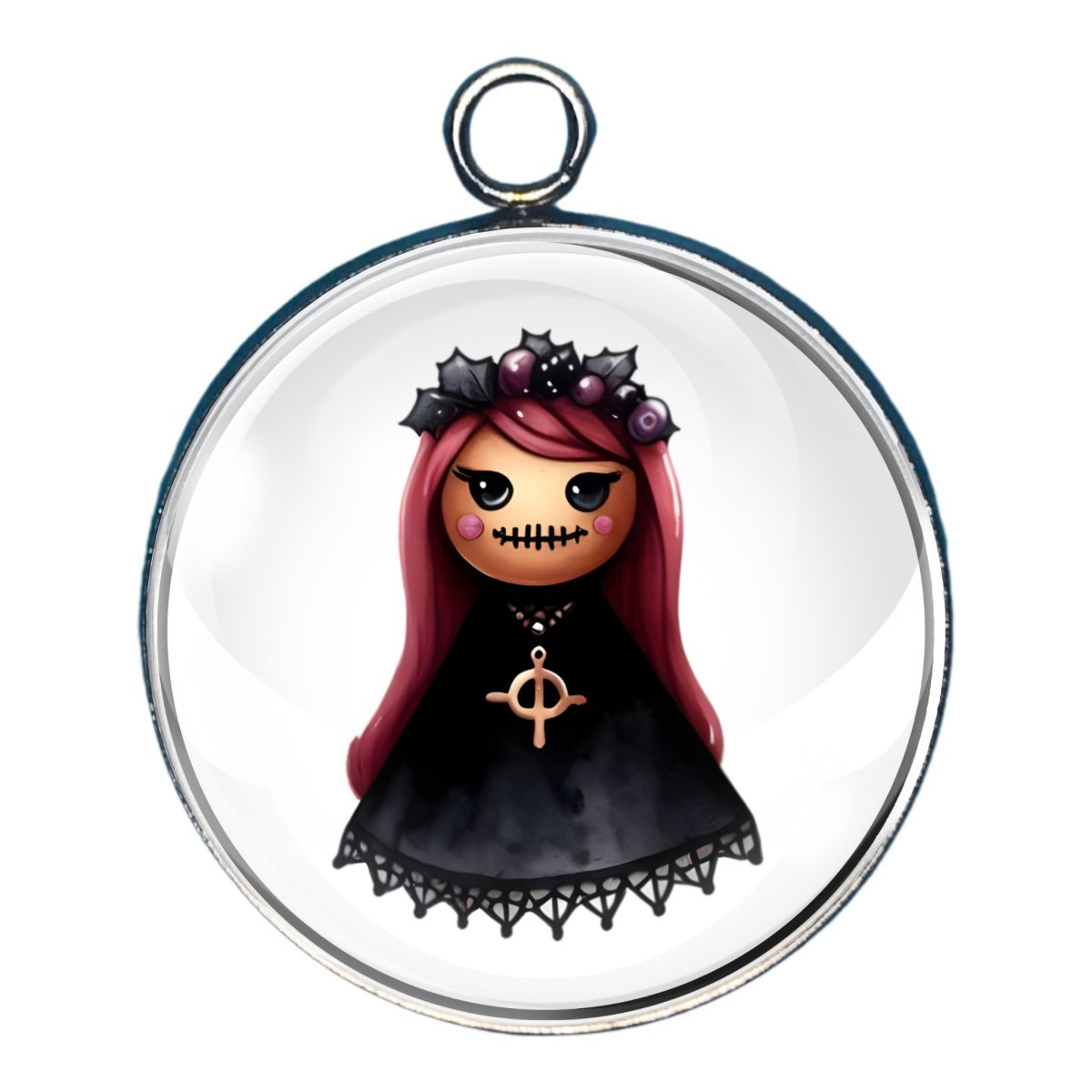 Charm of a goth inspired gingerbread lady