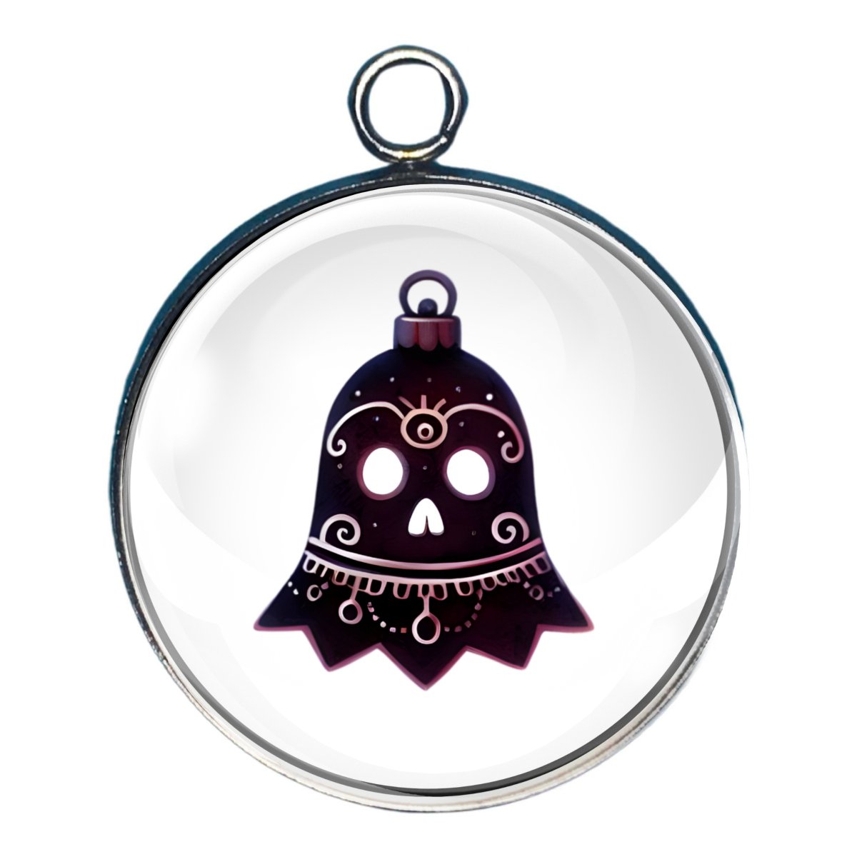 Charm of a goth christmas bell ornament