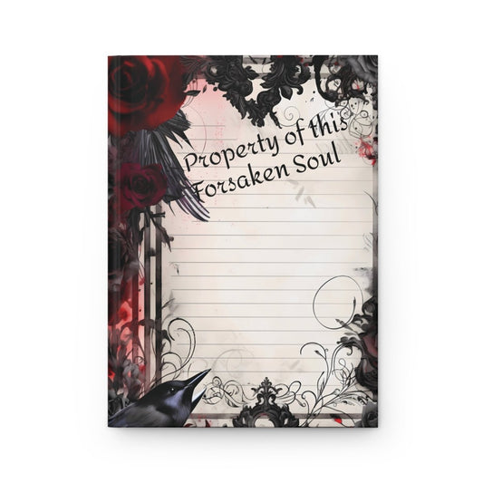 Gothic Journal, Edgy Personal Notebook or Diary, Blank Ruled Sheets