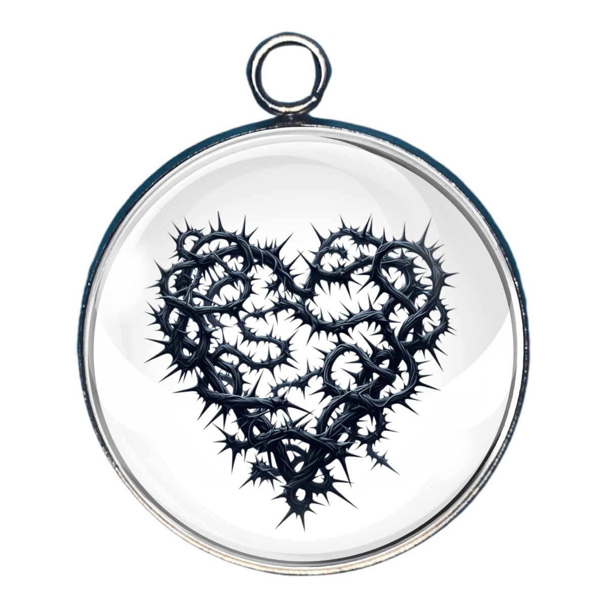 Gothic Valentines Day Glass Cabochon Charms