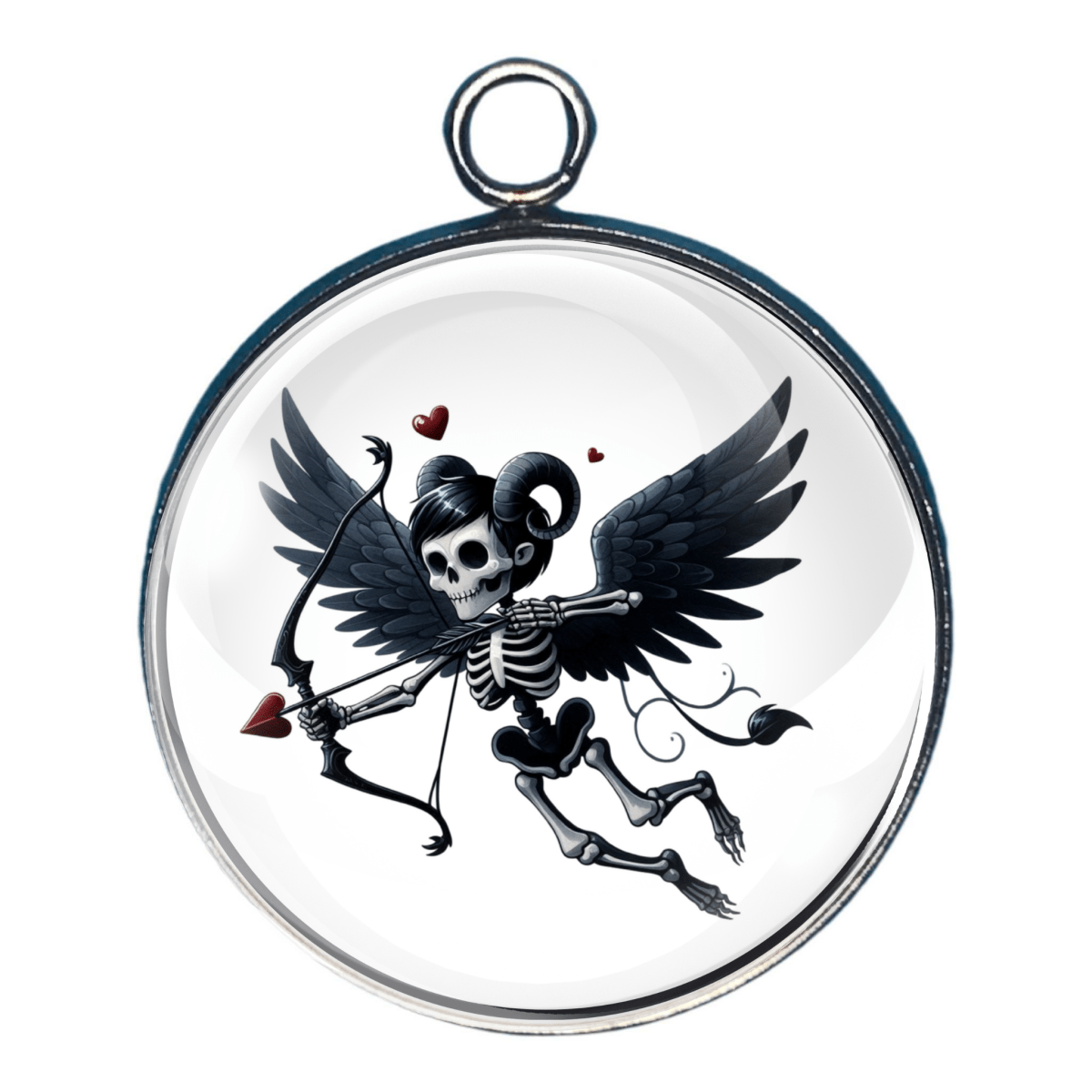 Gothic Valentines Day Glass Cabochon Charms