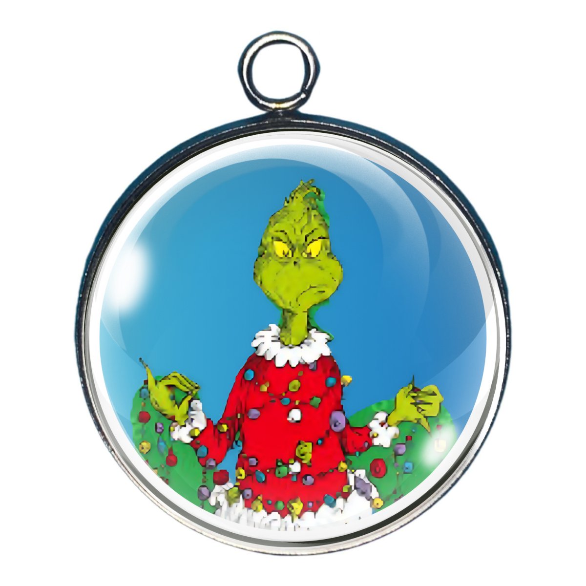 charm of the grinch tangled in the christmas lights