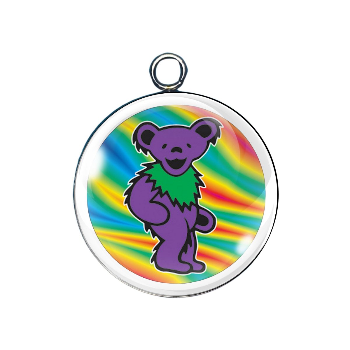 groovy glass cabochon charm