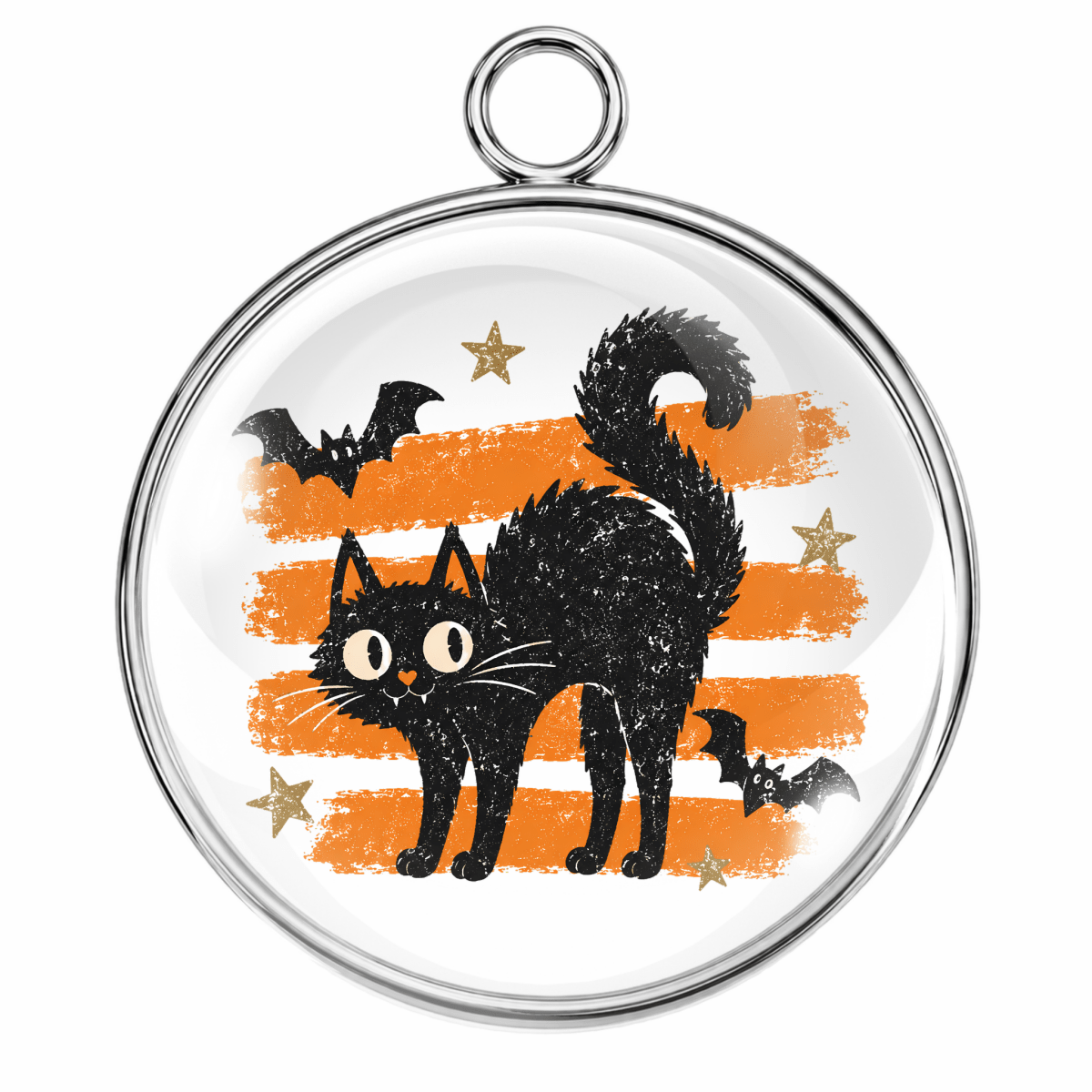 Halloween Brushstroke Glass Cabochon Charms