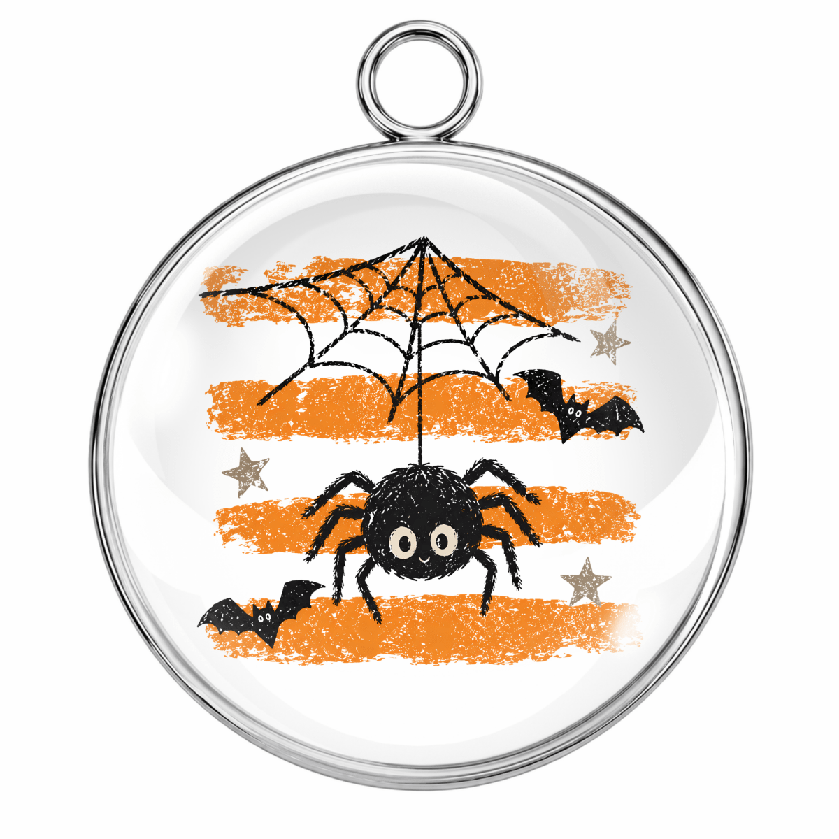 Halloween Brushstroke Glass Cabochon Charms