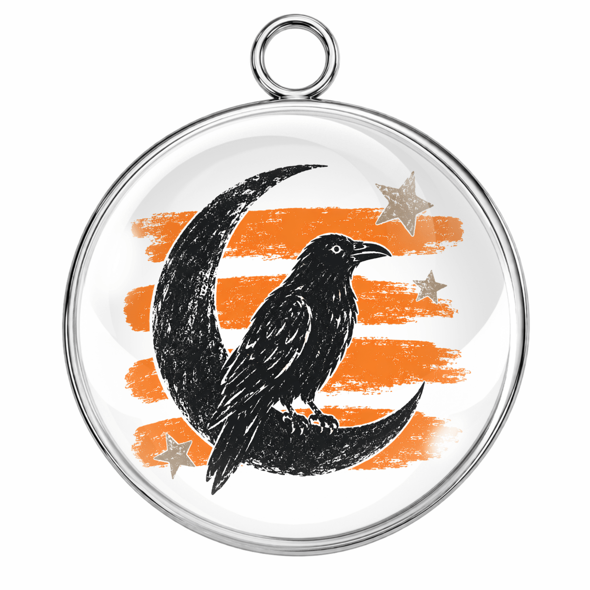 Halloween Brushstroke Glass Cabochon Charms