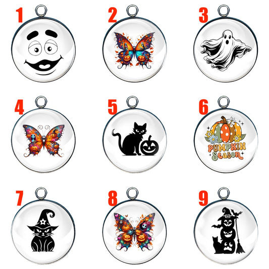 Halloween Glass Cabochon Charms