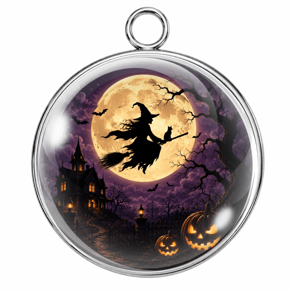 Halloween Legends Glass Cabochon Charms – Premium Handmade Jewelry Supplies