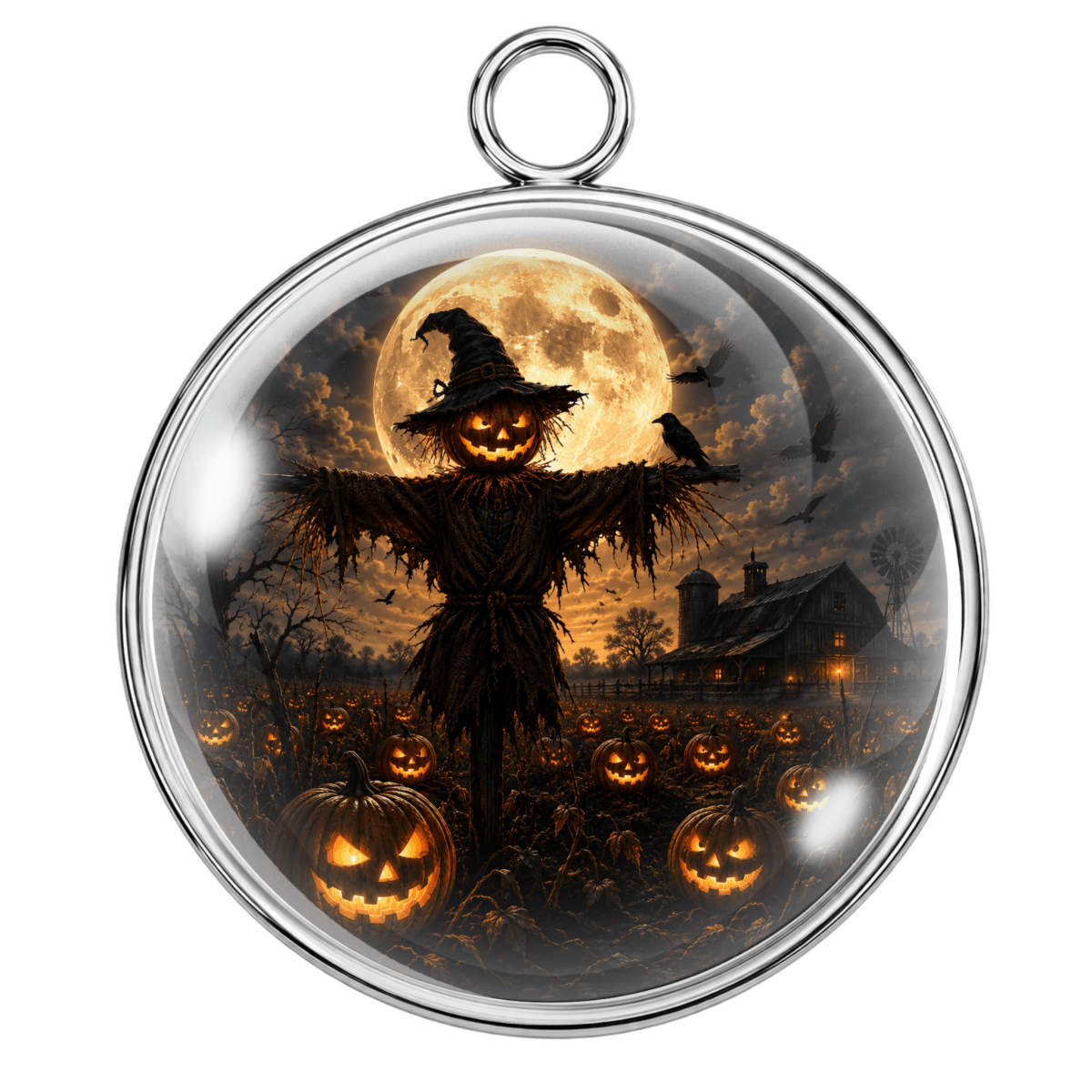 Halloween Legends Glass Cabochon Charms – Premium Handmade Jewelry Supplies