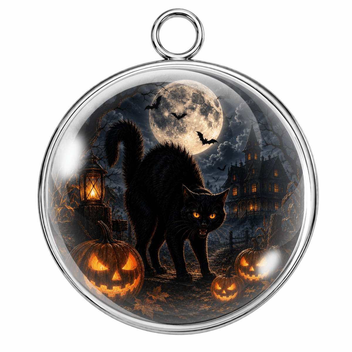 Halloween Legends Glass Cabochon Charms – Premium Handmade Jewelry Supplies