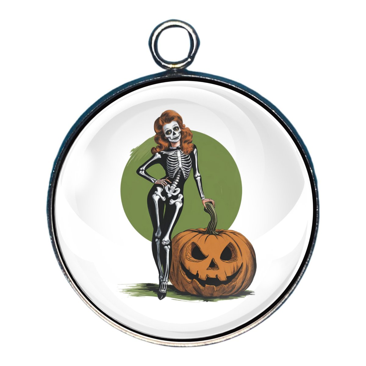 Halloween Pinup Hotties Glass Cabochon Charms