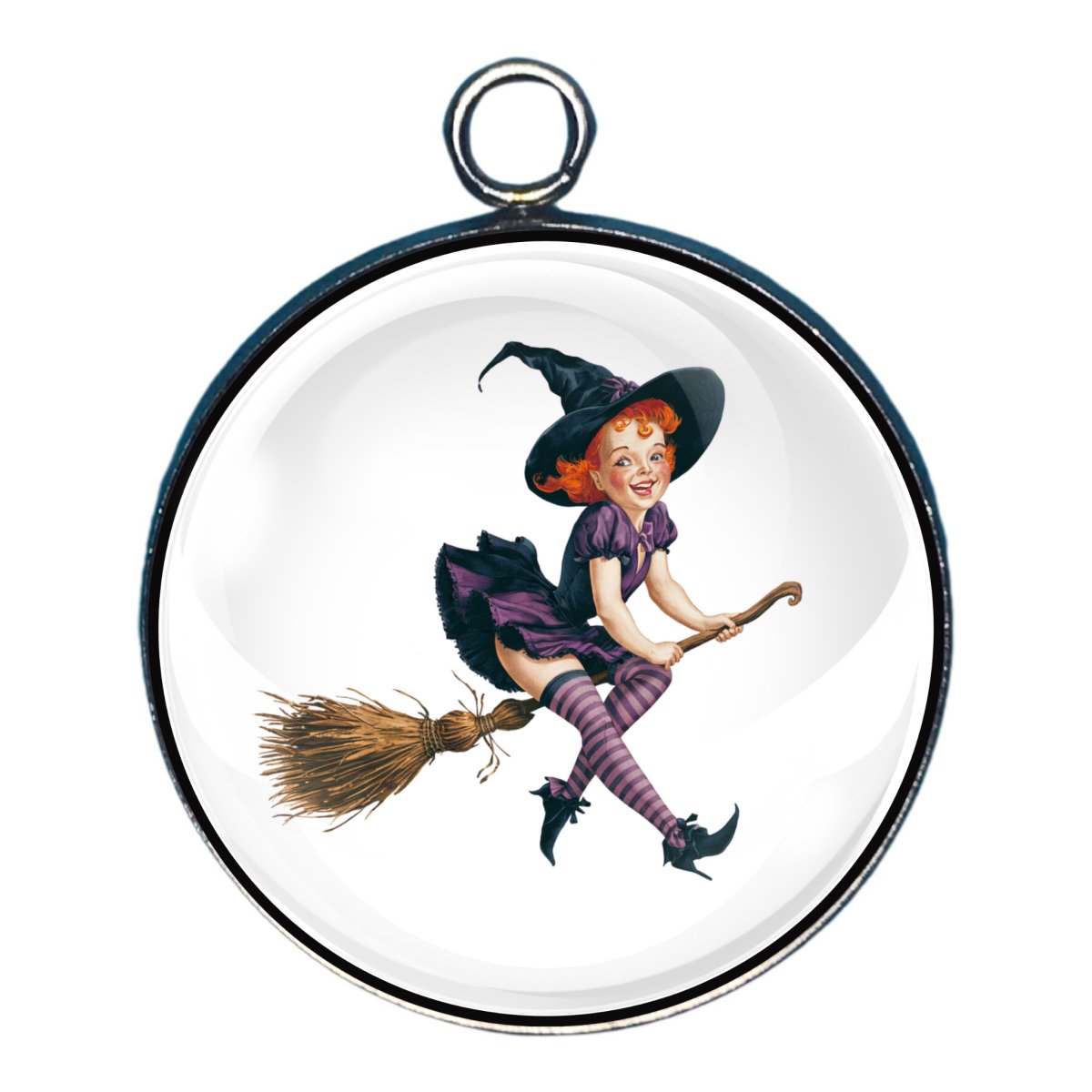 Halloween Pinup Hotties Glass Cabochon Charms