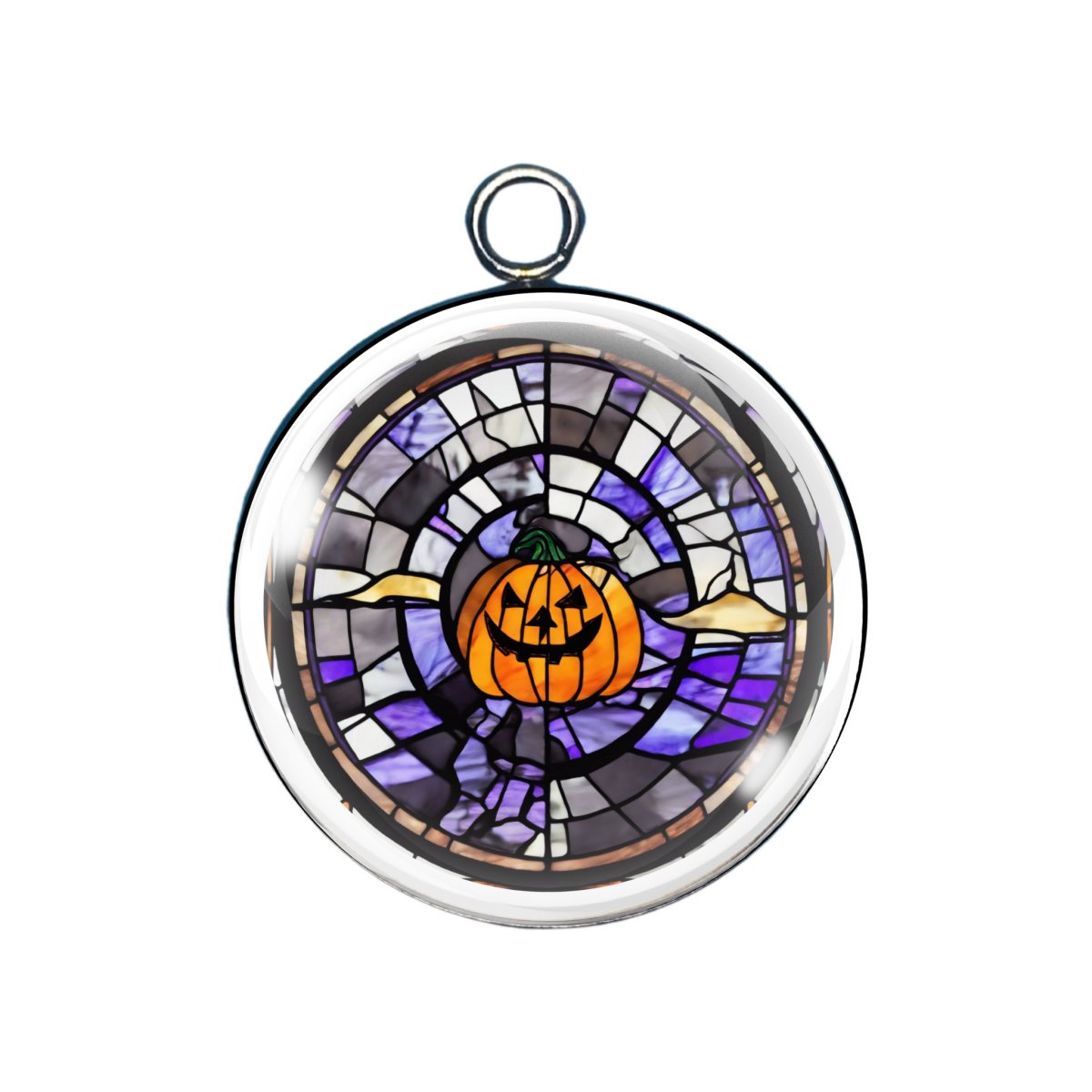 halloween stained glass charm