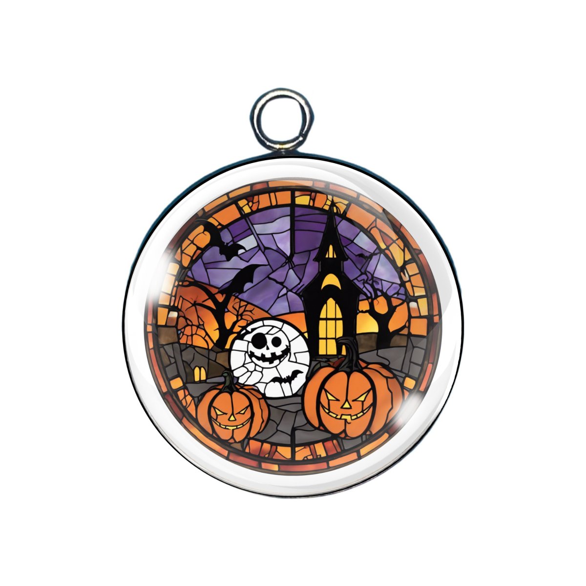 halloween stained glass charm