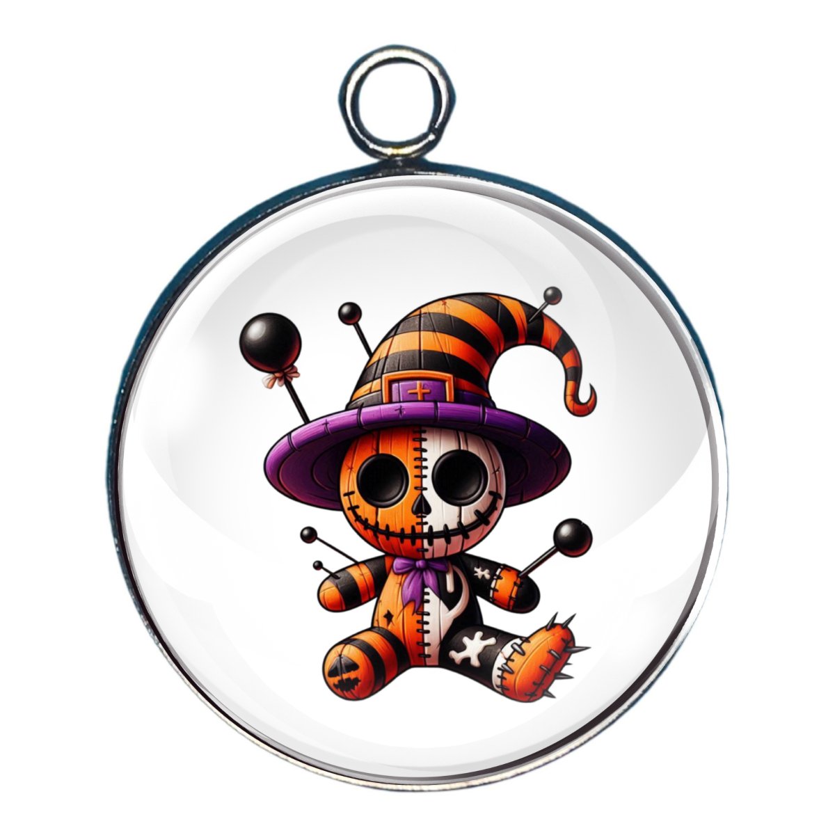 Halloween Voodoo Doll Glass Cabochon Charms